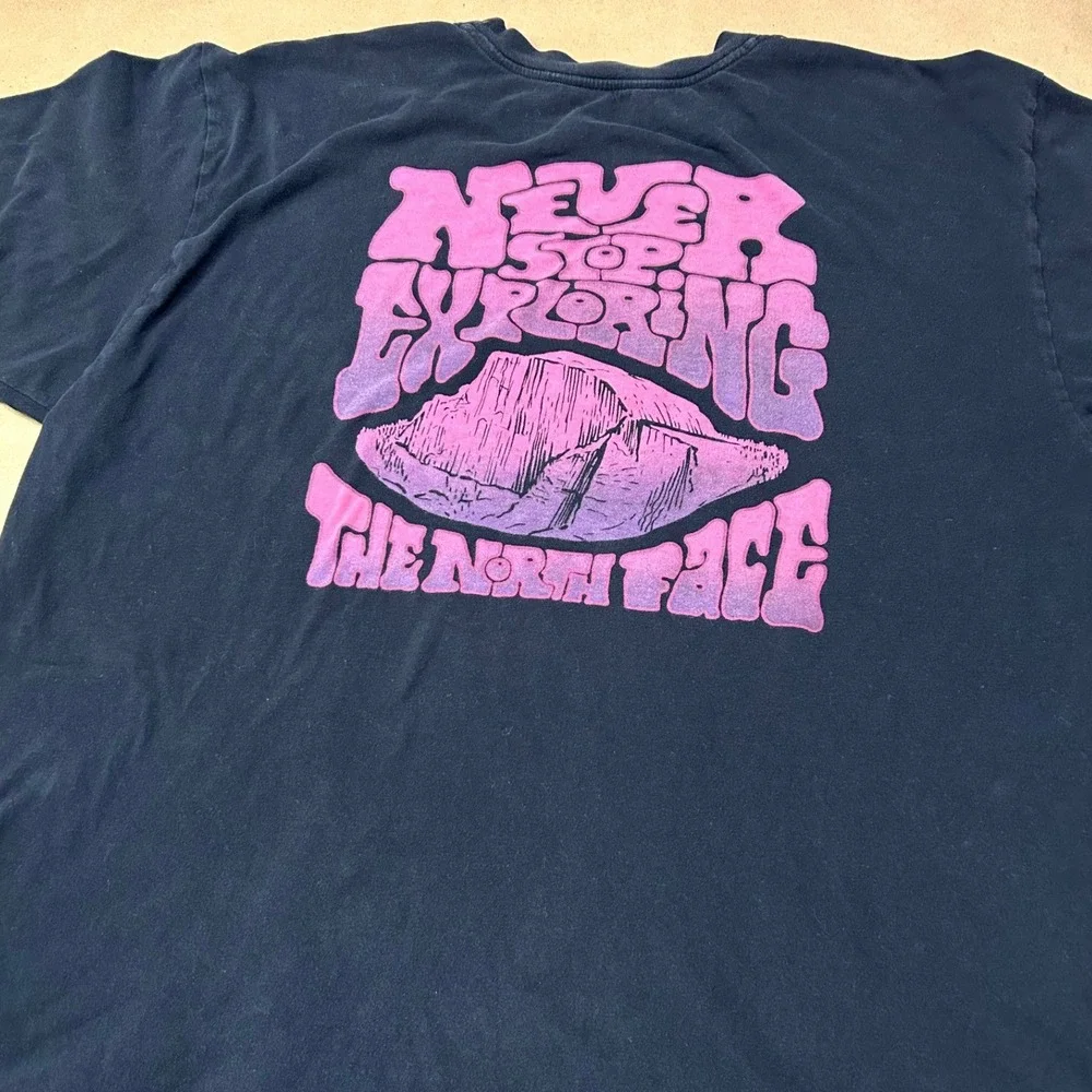 The North Face Black Graphic Never Stop Exploring T-Shirt Mens Large